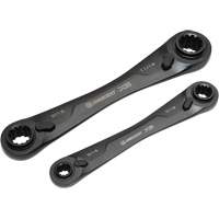 X6 4-in-1 Black Oxide Spline Ratcheting SAE Wrench Set, 2 Pieces, Imperial M & M Nord Ouest Inc