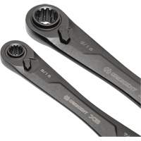 X6 4-in-1 Black Oxide Spline Ratcheting SAE Wrench Set, 2 Pieces, Imperial M & M Nord Ouest Inc