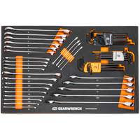 6-Point Combination Wrench and Hex Key Set in Foam Storage Tray M & M Nord Ouest Inc