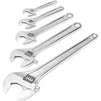 Chrome Wrench Set, Adjustable, 5 Pieces, Imperial and Metric M & M Nord Ouest Inc