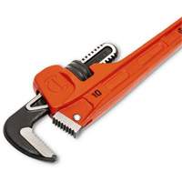 SLIM JAW Pipe Wrench, 1-9/10" Jaw Capacity, 10" Long, Powder Coated Finish, Non-Ergonomic Handle M & M Nord Ouest Inc