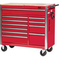 PRC4211 Pro Series Roller Cabinet, 11 Drawers, 42" W x 18" D x Red M & M Nord Ouest Inc