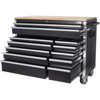 HDRC5212 HD Series Roller Cabinet, 12 Drawers, 51-1/4" W x 21" D x 40-3/10" H, Black M & M Nord Ouest Inc