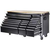 HDRC7220 HD Series Roller Cabinet, 20 Drawers, 72" W x 24" D x 42-3/10" H, Black M & M Nord Ouest Inc