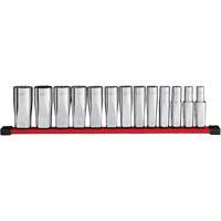 Jeu de douilles profondes SAE &agrave; 12 pans, 13 Mcx, Prise de 1/2", Profond M & M Nord Ouest Inc