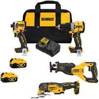 Ensemble combin&eacute; de quatre outils sans balai, Lithium-ion, 20 V M & M Nord Ouest Inc