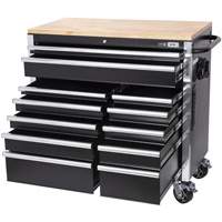 HDRC4112 HD Series Roller Cabinet, 12 Drawers, 41" W x 21" D x 40-3/10" H, Black M & M Nord Ouest Inc