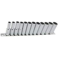 SS3812DM-12 12-Point Metric Socket Set, 12 Pcs, 3/8" Drive Size, Deep M & M Nord Ouest Inc