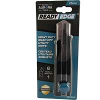 25mm Retractable Knife, Stainless Steel, Heavy-Duty, Rubber Handle M & M Nord Ouest Inc