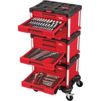 366-Piece Master Mechanics Hand Tool Set with PACKOUT Drawers & Dolly, 16-3/10" x 22-1/5" x 48-5/8", Black/Red M & M Nord Ouest Inc