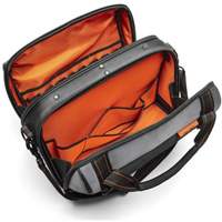 17" Tradesman Closed Top Tool Bag, Polyester, 3 Pockets, Black/Grey/Orange M & M Nord Ouest Inc