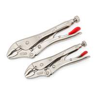 Curved Jaw Locking Pliers with Wire Cutter Set, 2 Pieces M & M Nord Ouest Inc