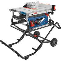 Scie &agrave; table de chantier avec support roulant Gravity-Rise, 120 V, 15 A, 3800 tr/min M & M Nord Ouest Inc