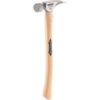 Titanium Milled Face Hammer with Curved Hickory Handle, 14 oz., Wood Handle, 18" L M & M Nord Ouest Inc