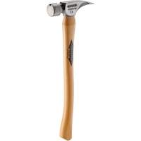 Titanium Smooth Face Hammer with Curved Hickory Handle, 14 oz., Wood Handle, 18" L M & M Nord Ouest Inc