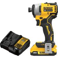 Ensemble tournevis &agrave; chocs sans fil et sans balai ATOMIC COMPACT SERIES MAX*, 1/4", 1700 lb-po Couple max., 20 V, Lithium-ion M & M Nord Ouest Inc