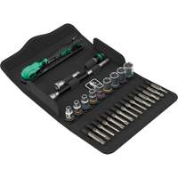Jeu de cl&eacute; &agrave; cliquet SA 14 Zyklop Comfort avec levier dinversion, 28 Mcx, Prise de 1/4" M & M Nord Ouest Inc