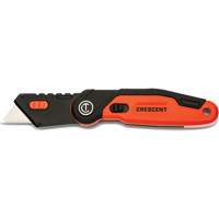 Folding Utility Knife, 1" Blade, Steel Blade, Aluminum Handle M & M Nord Ouest Inc