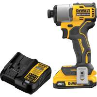 Ensemble de tournevis &agrave; chocs sans fil et sans balai, 1/4", 1700 lb-po Couple max., 20 V, Lithium-ion M & M Nord Ouest Inc