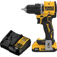 ATOMIC COMPACT SERIES Brushless Cordless Drill/Driver Kit, Lithium-Ion, 20 V, 1/2" Chuck M & M Nord Ouest Inc
