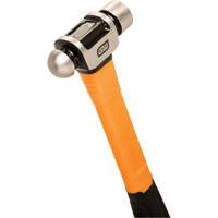 Ball Pein Hammer, 8 oz. Head Weight, Plain/Polished Face, Fibreglass Handle M & M Nord Ouest Inc