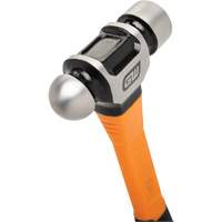 Ball Pein Hammer, 24 oz. Head Weight, Plain/Polished Face, Fibreglass Handle M & M Nord Ouest Inc