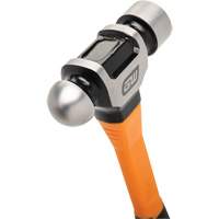 Ball Pein Hammer, 32 oz. Head Weight, Plain/Polished Face, Fibreglass Handle M & M Nord Ouest Inc