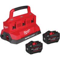 M18 Forge Starter Kit with 2 Batteries & 6-Bay Rapid Charger, Lithium-Ion, 18 V, 12 Ah M & M Nord Ouest Inc