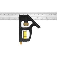 Heavy-Duty Inch/Metric Combination Square, 6" L, 1/8"/1/16"/1/32" Graduations, Stainless Steel M & M Nord Ouest Inc