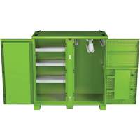 Armoire ventil&eacute;e pour le rangement d'&eacute;PI sur place, Acier, Vert lime haute visibilit&eacute; M & M Nord Ouest Inc
