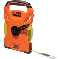 Open Reel Tape Measure with Single Hook and Carabiner, 1/2" x 300', 1/10" Graduations M & M Nord Ouest Inc