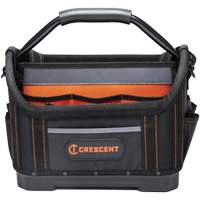 14" Tradesman Open Top Tool Bag, 1680 Denier/Polyester, 25 Pockets, Black/Grey/Orange M & M Nord Ouest Inc