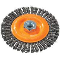 Stringer Bead Knotted Wire Brush, 5" Dia., 0.02" Fill, 5/8"-11 Arbor, Steel M & M Nord Ouest Inc