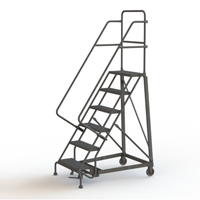 Heavy Duty Rolling Ladder, 6 Steps, 24" Step Width, 60" Platform Height, Steel M & M Nord Ouest Inc