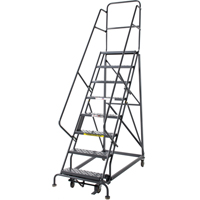 Heavy Duty Rolling Ladder, 8 Steps, 24" Step Width, 80" Platform Height, Steel M & M Nord Ouest Inc