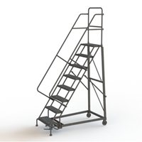Heavy Duty Rolling Ladder, 8 Steps, 24" Step Width, 80" Platform Height, Steel M & M Nord Ouest Inc