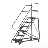 Heavy Duty Safety Slope Ladder, 6 Steps, Serrated, 50° Incline, 60" High M & M Nord Ouest Inc