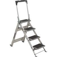 Tilt & Roll Step Stool Ladder, 4 Steps, 44.25" x 22.13" x 59" High VD440 | M & M Nord Ouest Inc