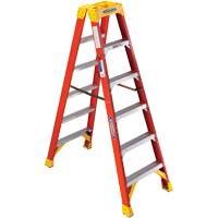 Twin Step Ladder, Fibreglass, 300 lbs. Capacity, 6' VD521 | M & M Nord Ouest Inc
