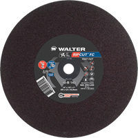 Meule &agrave; tronçonner Ripcut II pour la coupe de l'acier inoxydable et l'acier sur scies fixes, 14" x 1/8", Arbre de 1", Type 1, Oxyde d'aluminium, 4400 Tr/min M & M Nord Ouest Inc