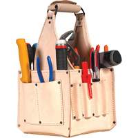 Electrical & Maintenance Tool Pouches, Leather, 17 Pockets, Beige M & M Nord Ouest Inc