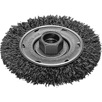 Disque m&eacute;tallique &agrave; fils torsad&eacute;s, Dia. 4", Fils 0,02", Arbre 5/8"-11, Acier inoxydable M & M Nord Ouest Inc