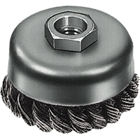 Brosse boisseau &agrave; fil nou&eacute;, 3" dia. x 5/8"-11 arbre M & M Nord Ouest Inc
