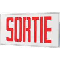 Enseignes sortie Stella - Sortie, DEL, &agrave; raccordement fixe, 17-1/2" lo x 18-1/2" la, Français M & M Nord Ouest Inc