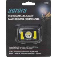 Lampe frontale, DEL, 350 lumens, 2 hres de fonctionnement, piles Rechargeable M & M Nord Ouest Inc