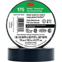 Temflex General Use Vinyl Electrical Tape 175, 19 mm (3/4") x 18 M (60'), Black, 7 mils M & M Nord Ouest Inc