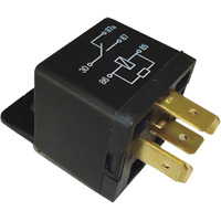SPDT Mini Relay with Resistor, Plug, 40 Amps, 12 V M & M Nord Ouest Inc