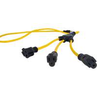 W-Style Power Adapter, Outdoor, STOW, 12/3 AWG, 15 A, 3 Outlet(s), 2' M & M Nord Ouest Inc