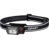 Lampe frontale COAST WPH10R &agrave; deux couleurs avec aimant et agrafe, DEL, 500 lumens, 3,25 hres de fonctionnement, piles Rechargeable M & M Nord Ouest Inc