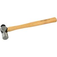 Ball Pein Hammer, 24 oz. Head Weight, Plain Face, Wood Handle M & M Nord Ouest Inc